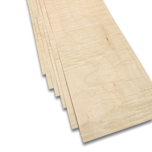 Esdoorn (gewaterd) fineer | 6 vellen | 140x15 cm