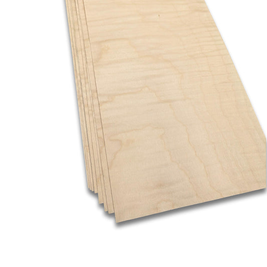 Esdoorn (gewaterd) fineer | 12 vellen | 45x16 cm